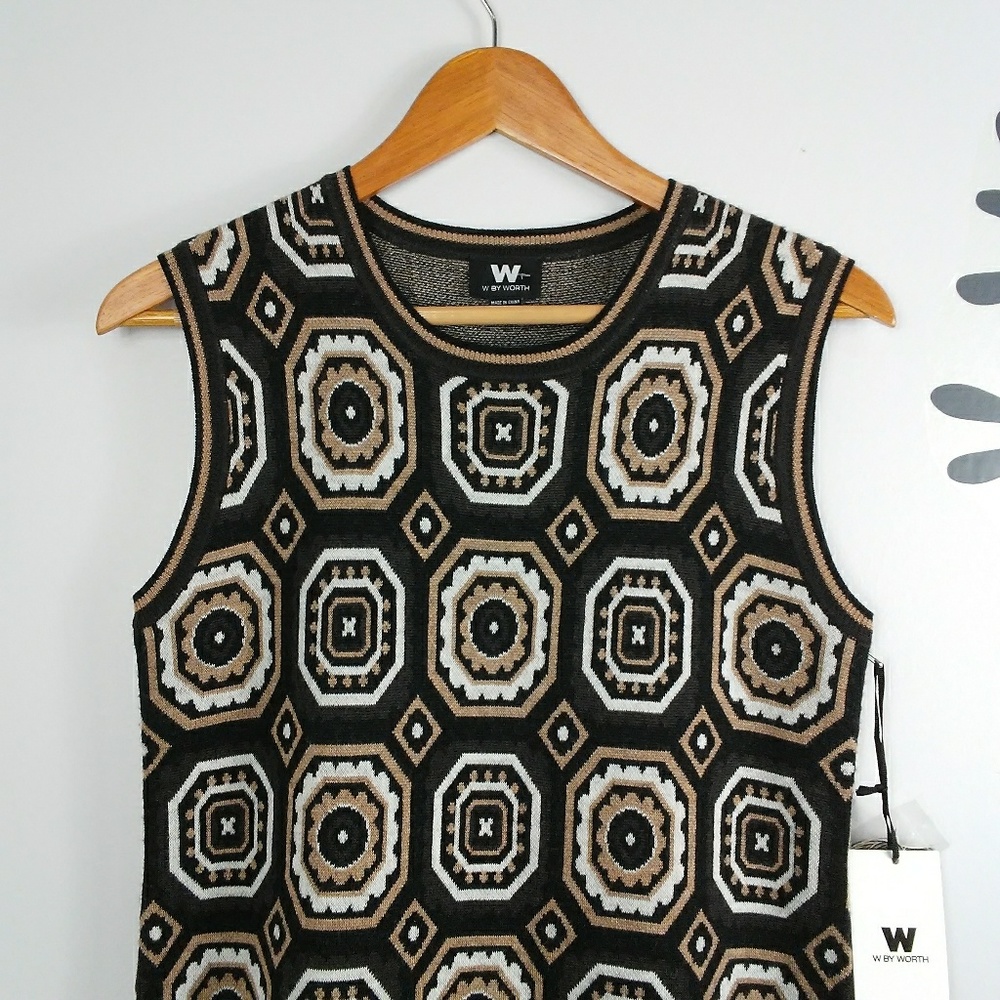 W by Worth Sleeveless knit dress Geometric - Picture 5 of 8